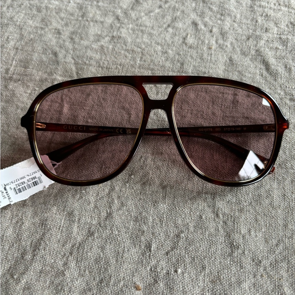 Gucci Tortoiseshell Aviator Sunglasses